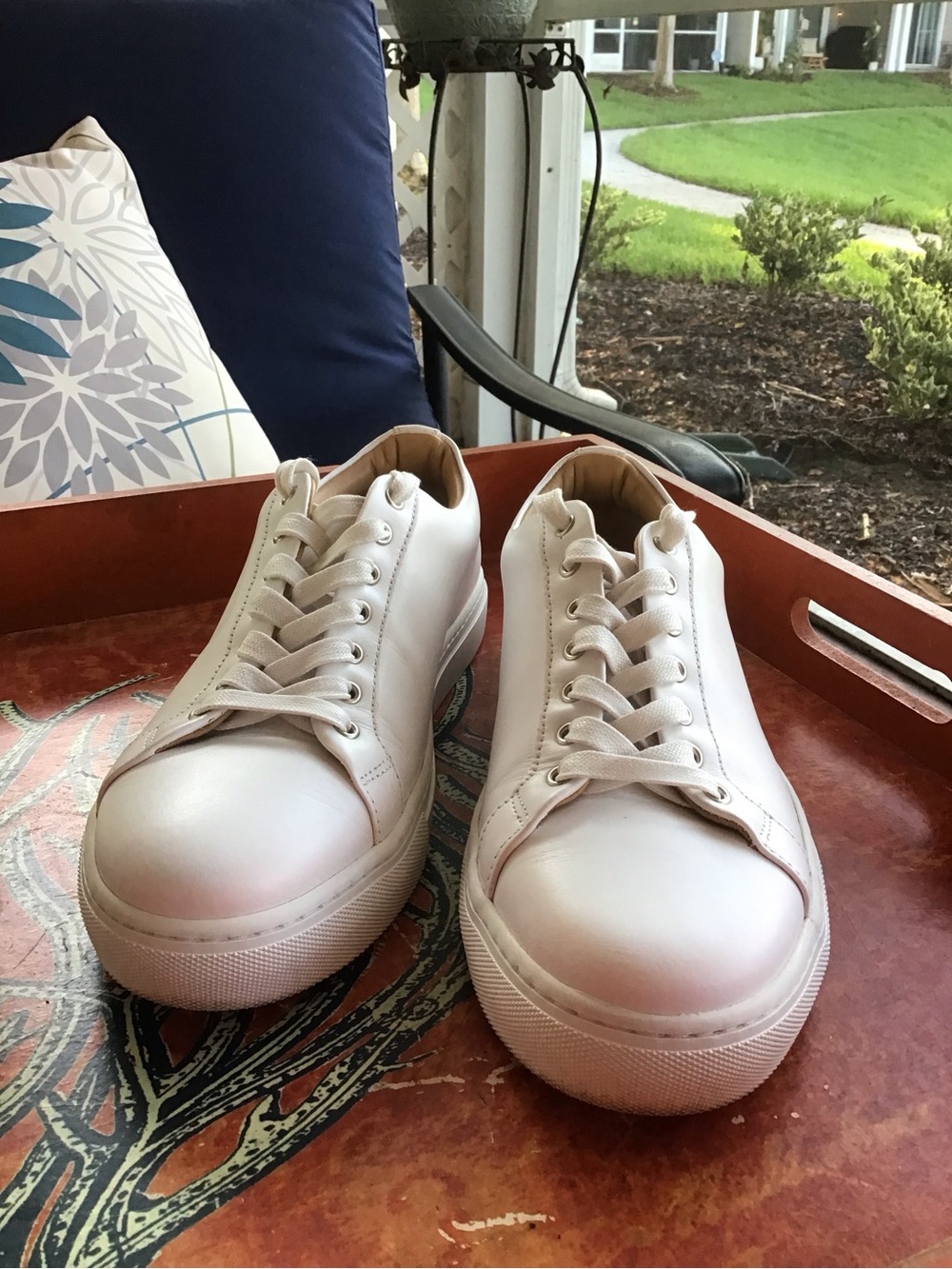 Thursday Boot Company (Everyday) White/White Leather Lace-Up Sneakers